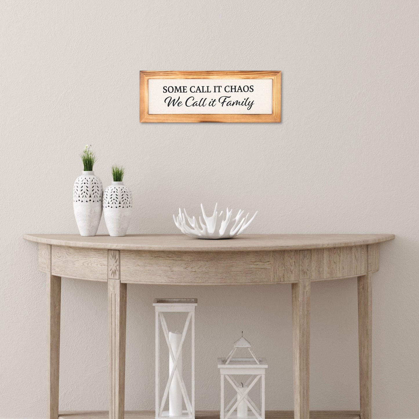 Some Call it Chaos, We Call it Family - 16" x 6" Canvas Sign