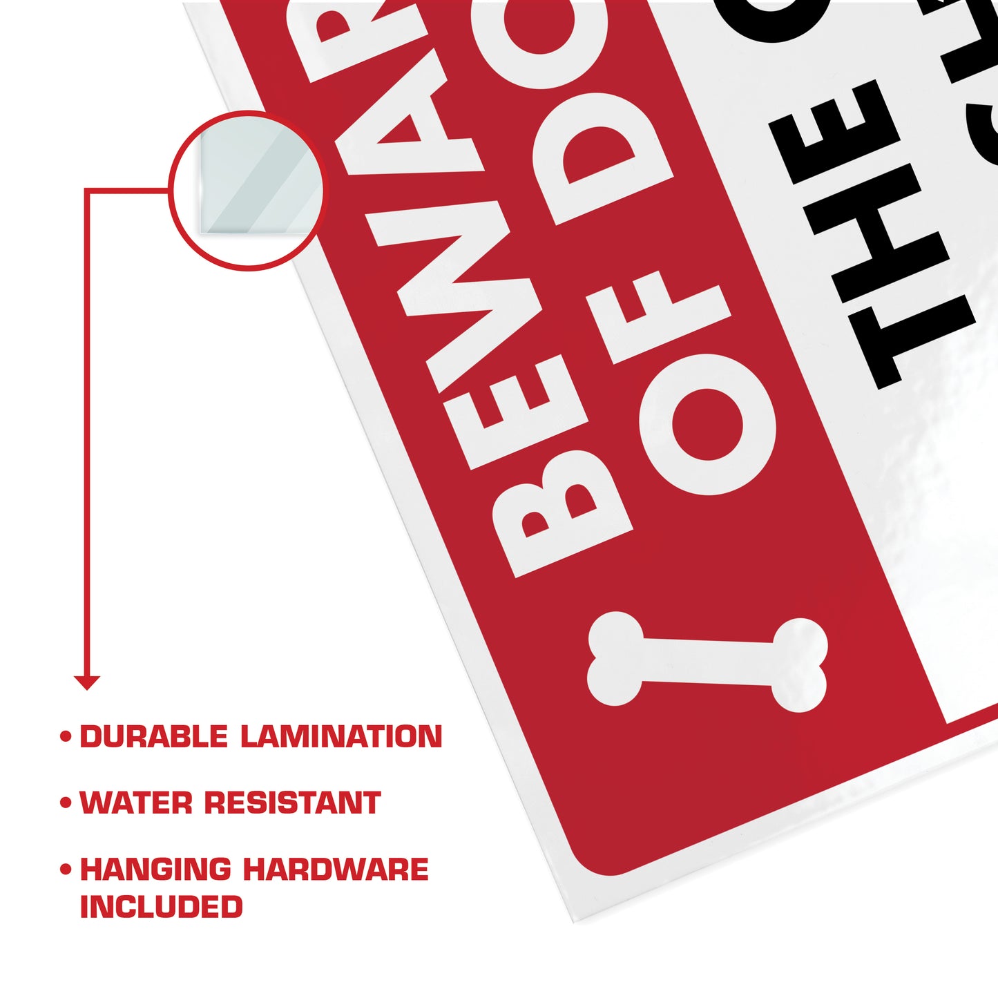 Beware of Dog - The Cat is Shady as Hell Too - 8.5" x 11" Funny Laminated Sign