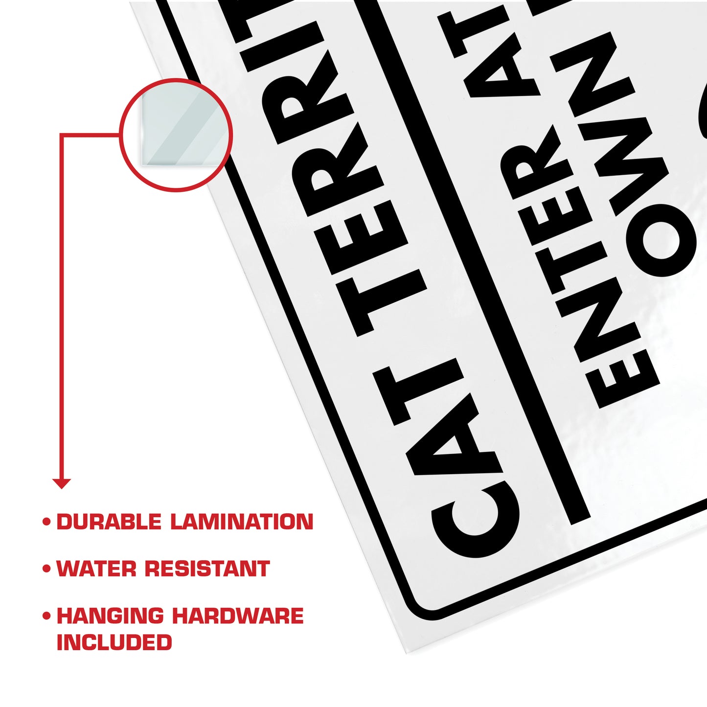 Cat Territory, Enter at your Own Risk - 8.5" x 11" Funny Laminated Sign