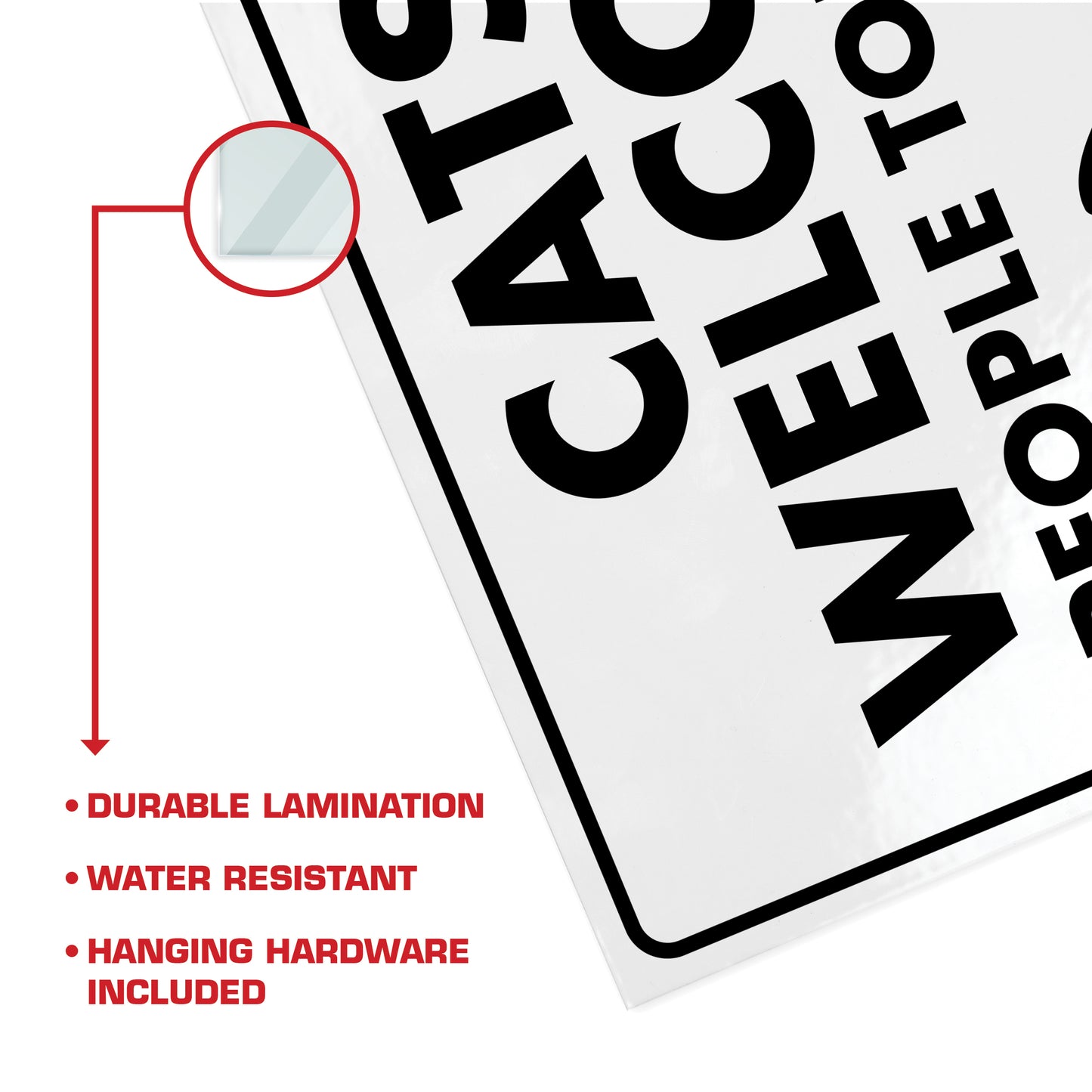 Cats Welcome, People Tolerated - 8.5" x 11" Funny Laminated Sign