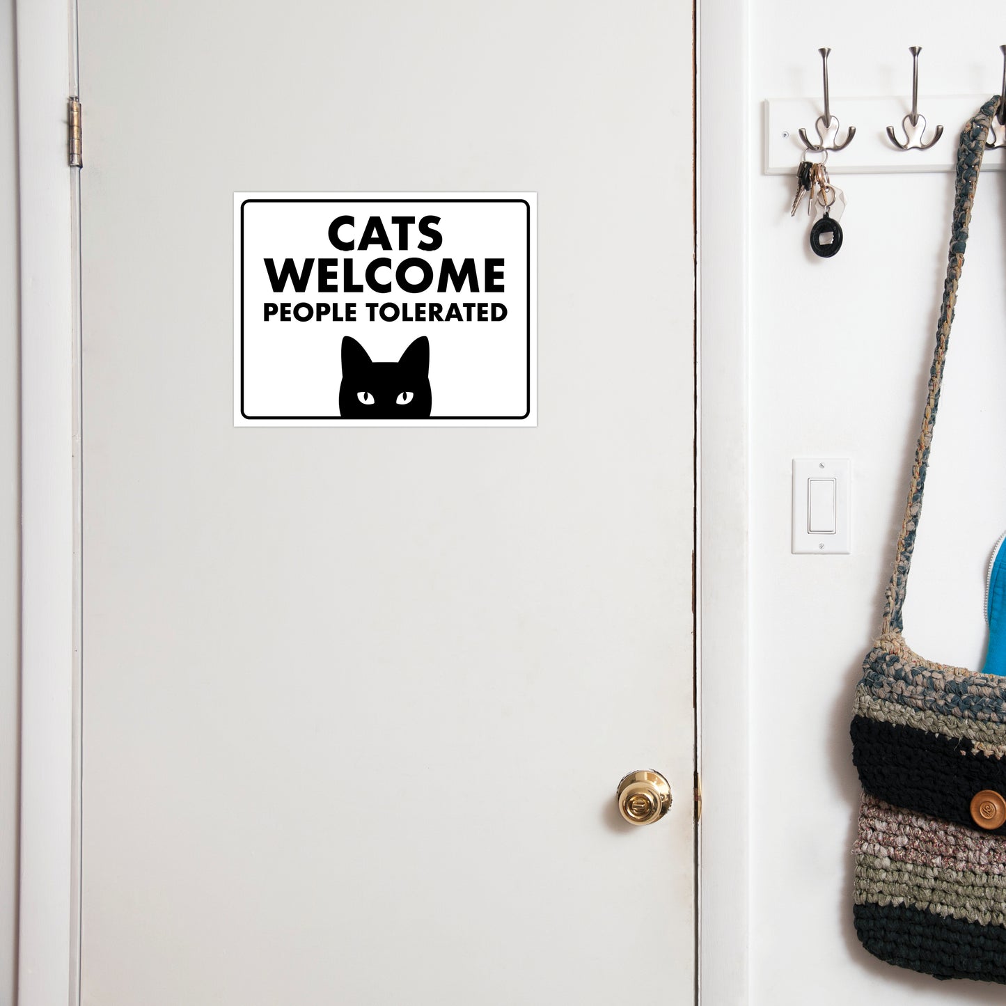 Cats Welcome, People Tolerated - 8.5" x 11" Funny Laminated Sign