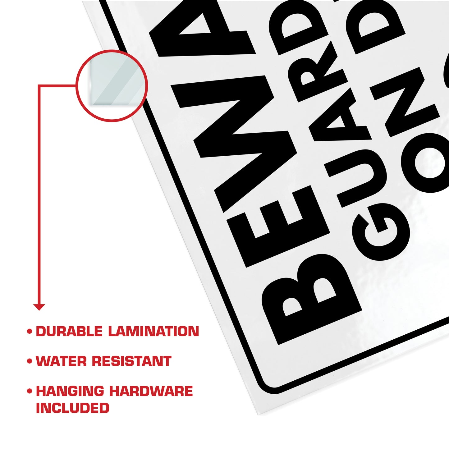 Beware, Guard Cat on Duty - 8.5" x 11" Funny Laminated Sign