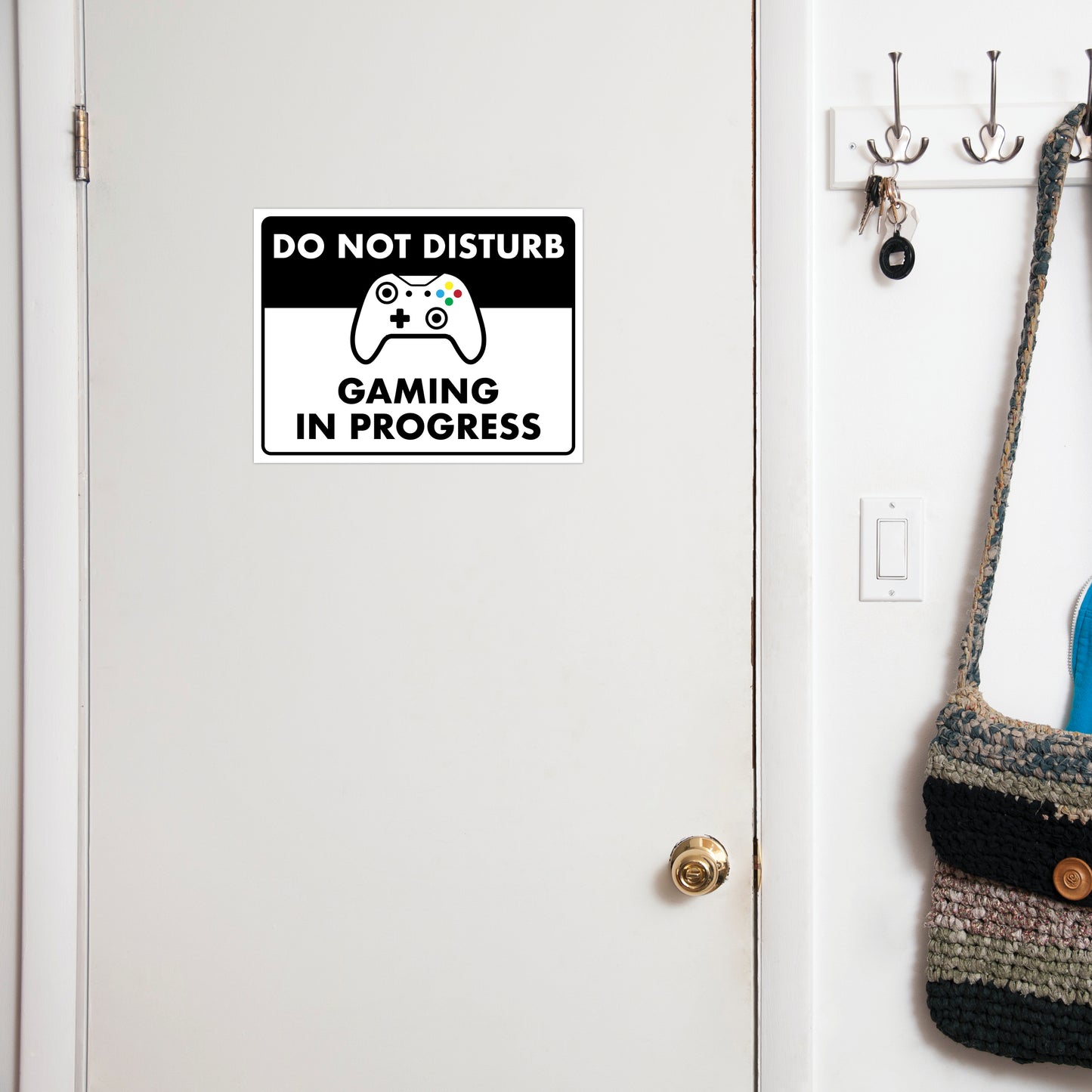 Do Not Disturb - Gaming in Progress - 8.5" x 11" Funny Laminated Sign