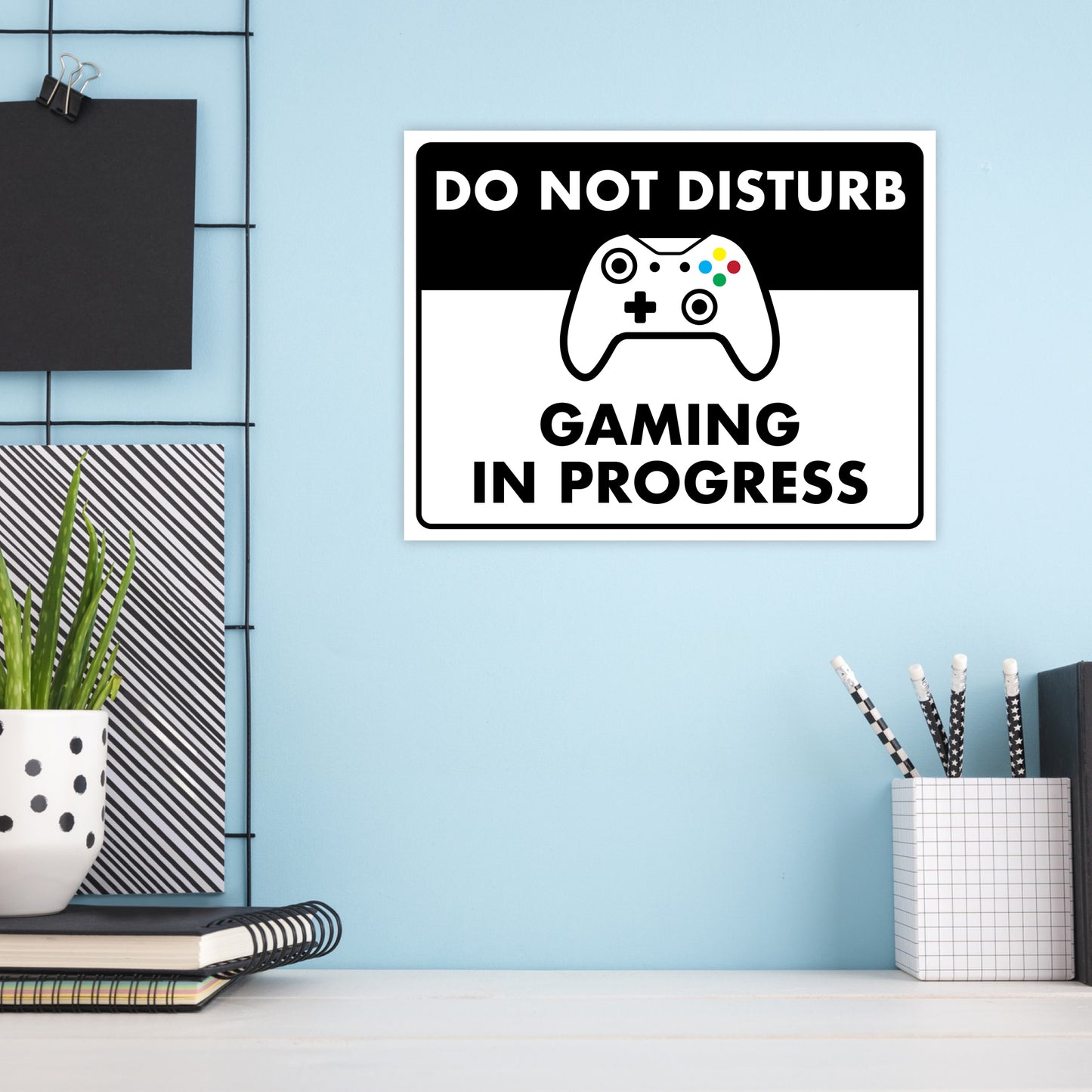 Do Not Disturb - Gaming in Progress - 8.5" x 11" Funny Laminated Sign