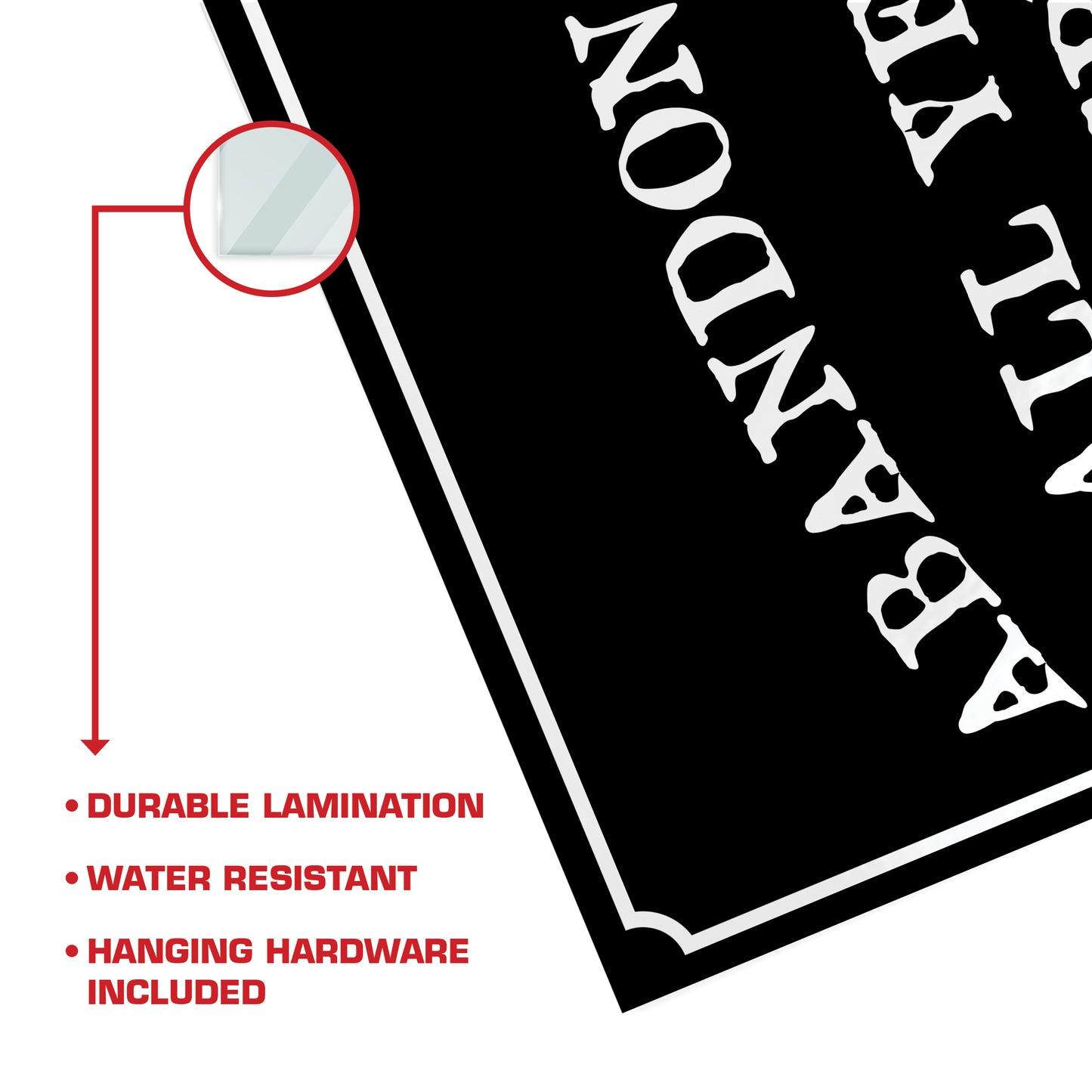 Abandon Hope All Ye Who Enter Here - 8.5" x 11" Funny Laminated Sign