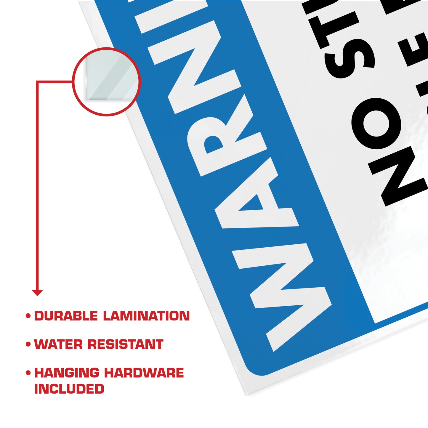 Warning - No Stupid People Beyond This Point - 8.5" x 11" Funny Laminated Sign