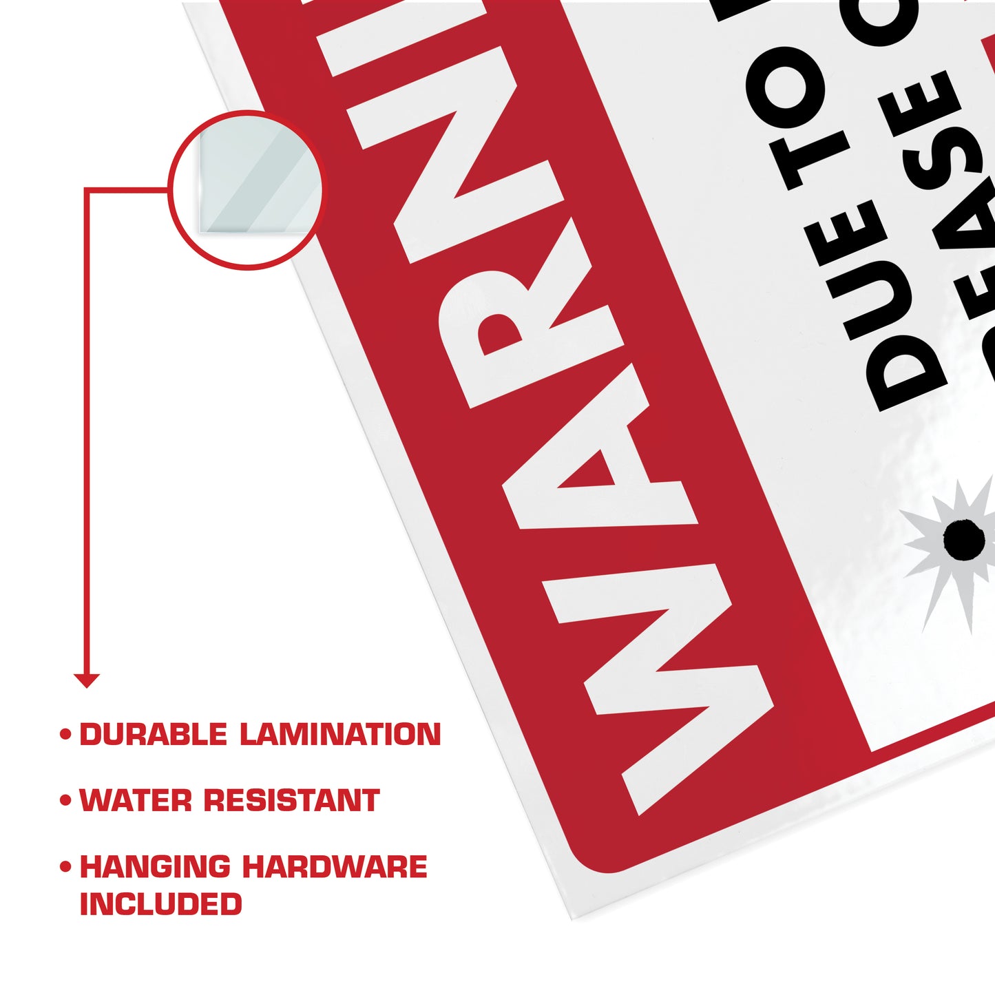 Warning - Due to Price Increase on Ammo - 8.5" x 11" Funny Laminated Sign