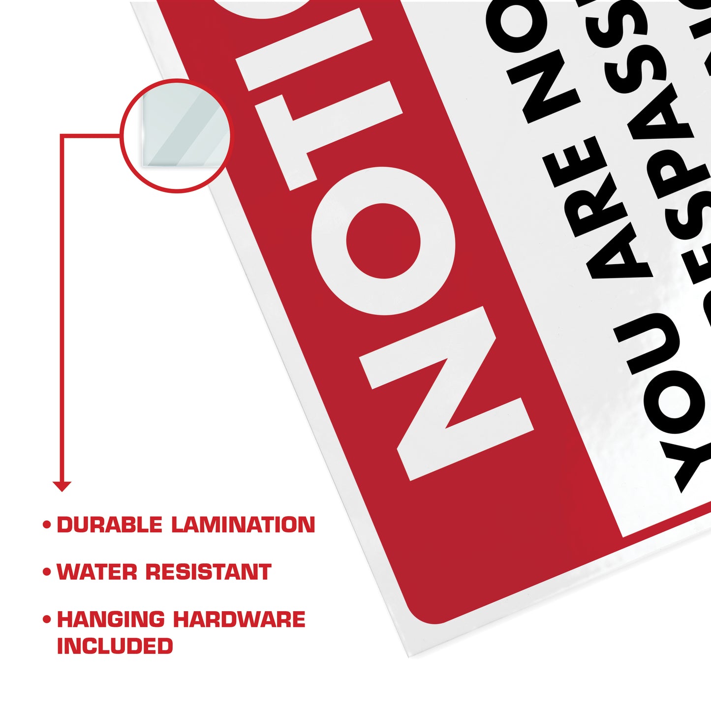 Notice - You are No Longer a Trespasser You are Now a Target - 8.5" x 11" Funny Laminated Sign