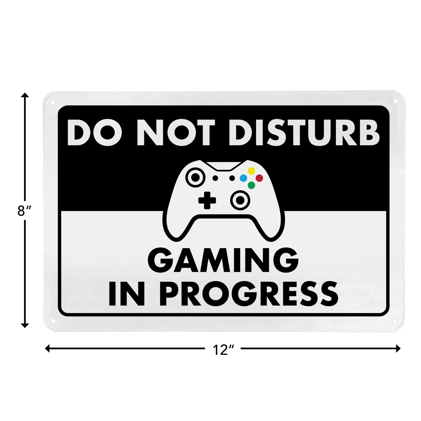 Do Not Disturb - Gaming in Progress - 8" x 12" Funny Metal Sign