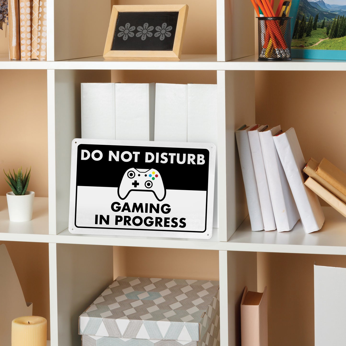 Do Not Disturb - Gaming in Progress - 8" x 12" Funny Metal Sign