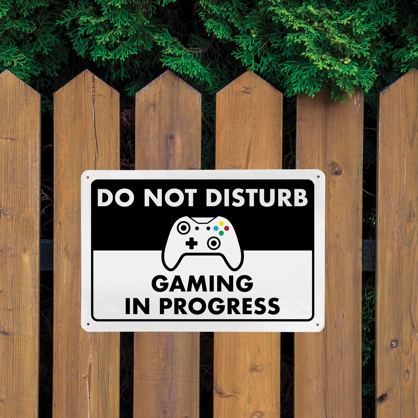 Do Not Disturb - Gaming in Progress - 8" x 12" Funny Metal Sign