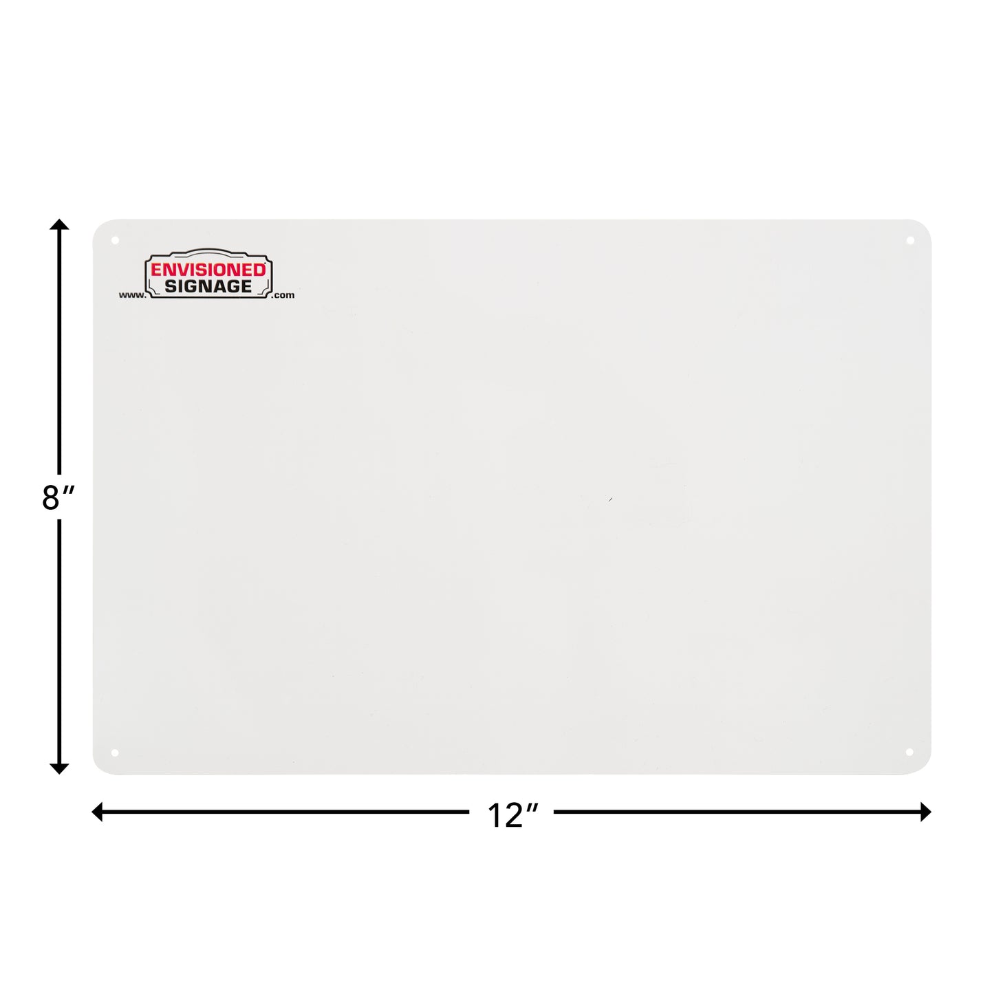 Warning - No Stupid People Beyond This Point - 8" x 12" Funny Plastic (PVC) Sign (With Pre-Drilled Holes for Easy Mounting)