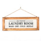 Help Wanted, Laundry Room - 16" x 6" Canvas Sign