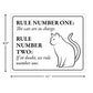 The Cats Are In Charge - 8.5" x 11" Funny Laminated Sign