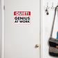 Quiet! Genius at Work - 8.5" x 11" Funny Laminated Sign