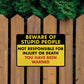 Beware of Stupid People - 8" x 12" Funny Metal Sign