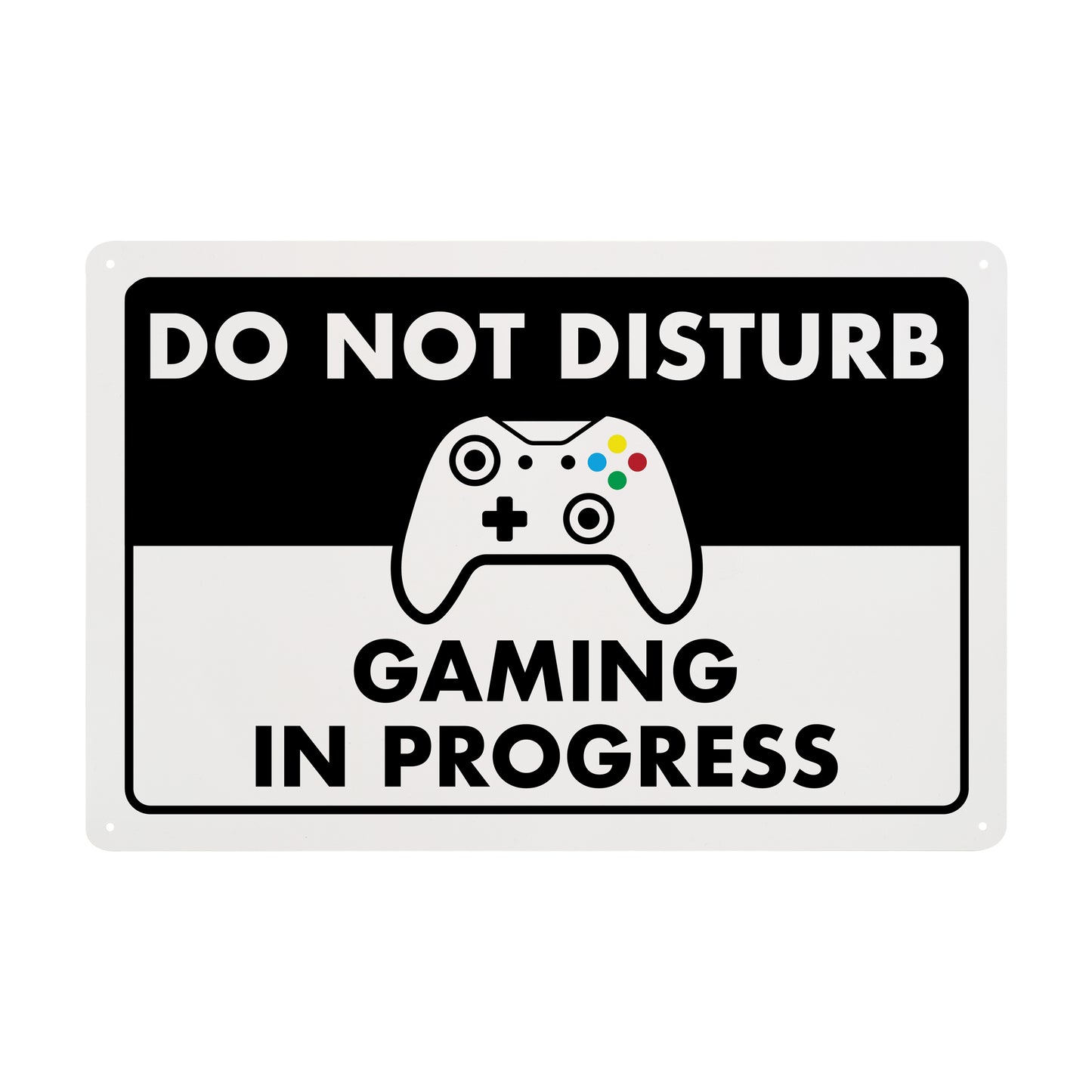 Do Not Disturb - Gaming in Progress - 8" x 12" Funny Plastic (PVC) Sign (With Pre-Drilled Holes for Easy Mounting)