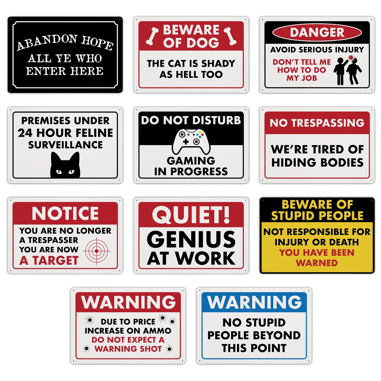 Danger - Avoid Serious Injury Don't Tell Me How to Do My Job - 8" x 12" Funny Plastic (PVC) Sign (With Pre-Drilled Holes for Easy Mounting)